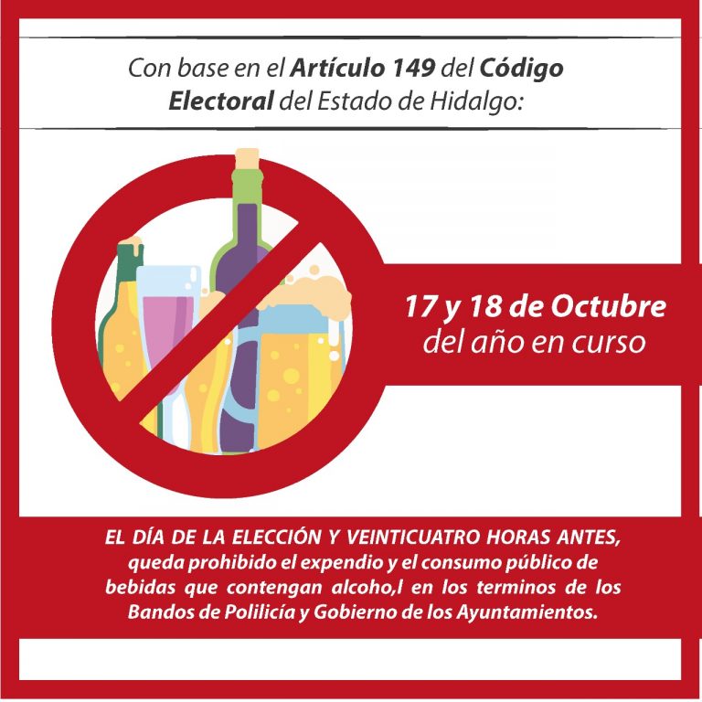 Por las elecciones, este sábado y domingo rige ley seca en Pachuca