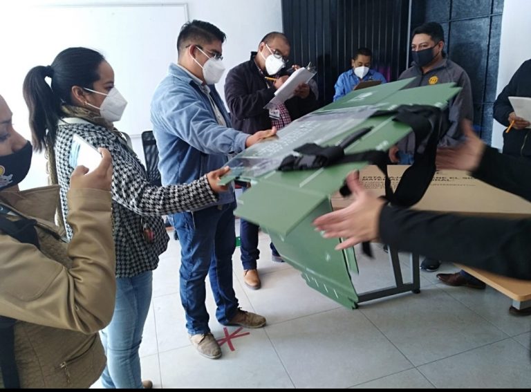 IEEH entrega material electoral a Juntas Distritales del INE en Hidalgo