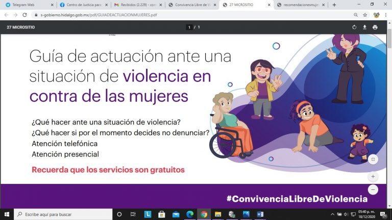 Gobierno de Hidalgo refuerza acciones contra la violencia de género