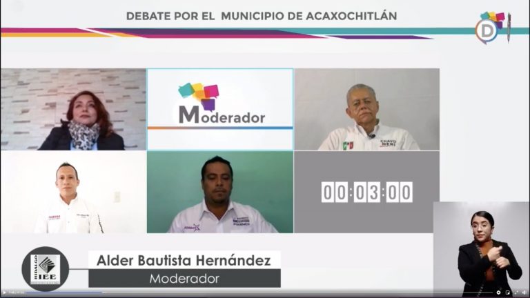 IEEH realiza Debate por el Ayuntamiento de Acaxochitlán