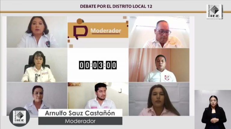 IEEH realiza Debate por la Diputación Local del Distrito 12 Pachuca de Soto