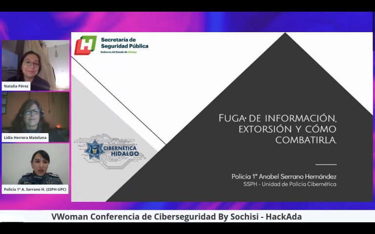 Participa Policía Cibernética de Hidalgo en conferencia internacional de mujeres en seguridad digital