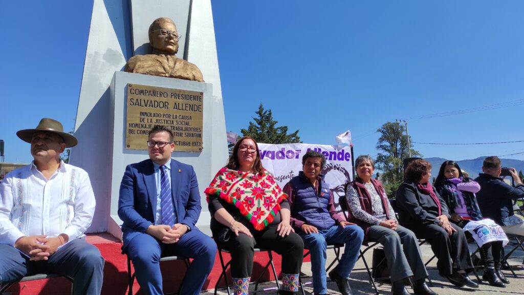 Homenaje a Salvador Allende en Ciudad Sahagún con la participación de Tania Meza Escorza, secretaria de Cultura de Hidalgo